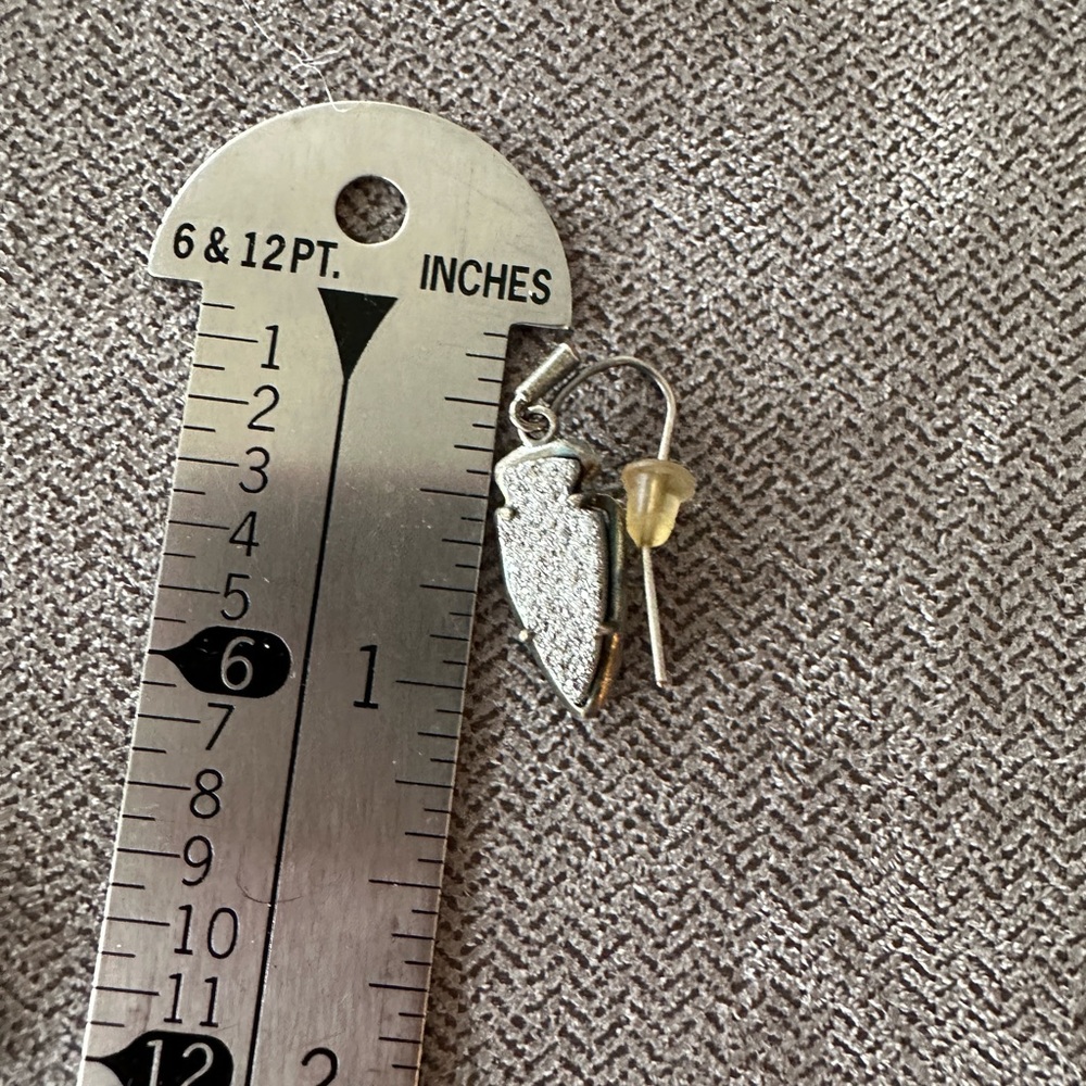 Arrowhead Drop Dangle Pierced Earrings - image 7